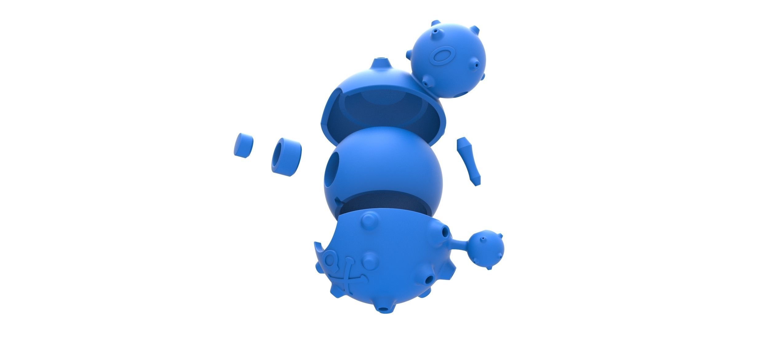 Weezing orb 3D print model_21
