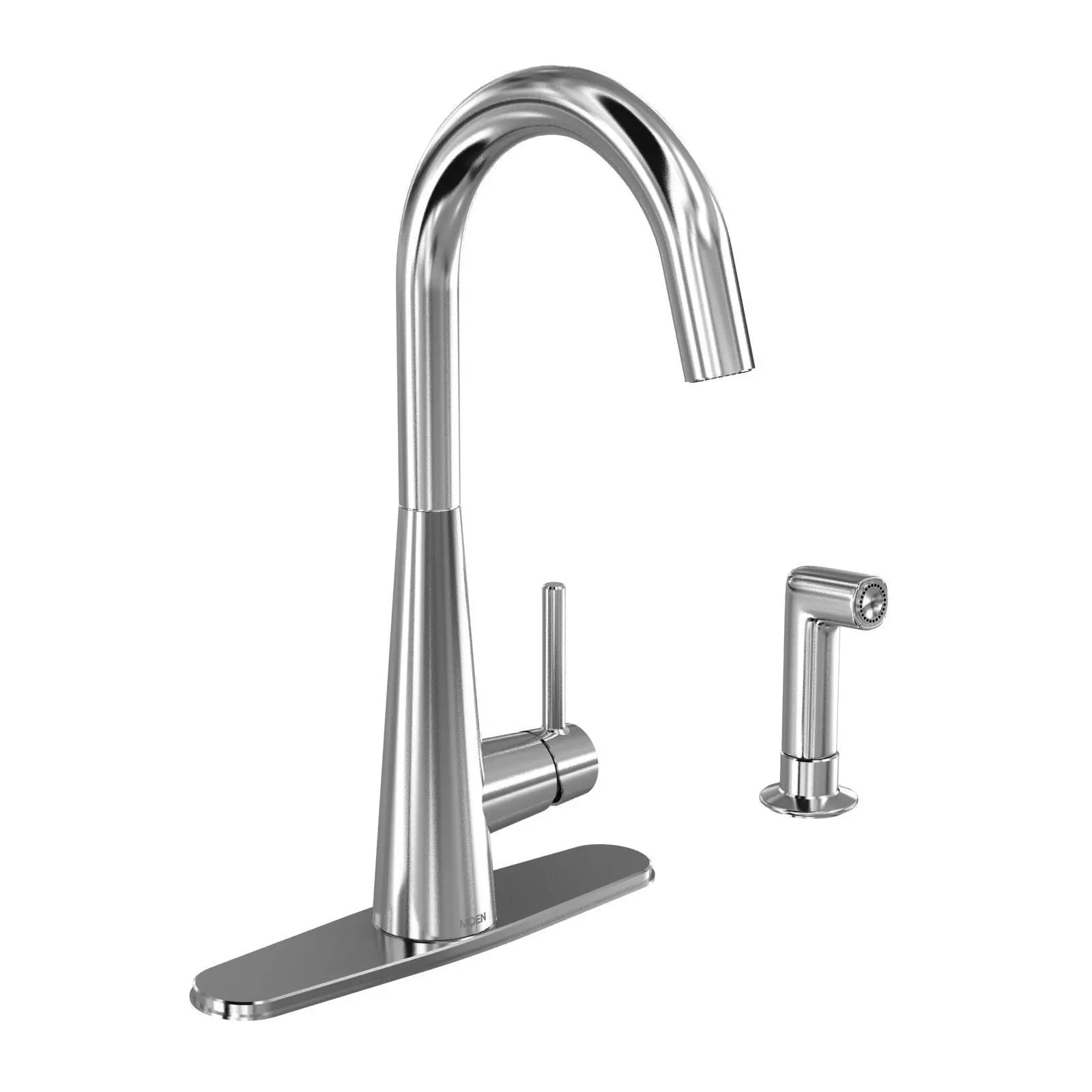 Moen Sleek Chrome One Handle Kitchen Faucet 3D model