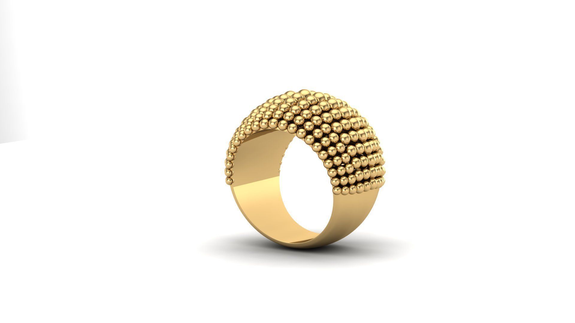 Anel cacho de bolinhas 3D print model_2