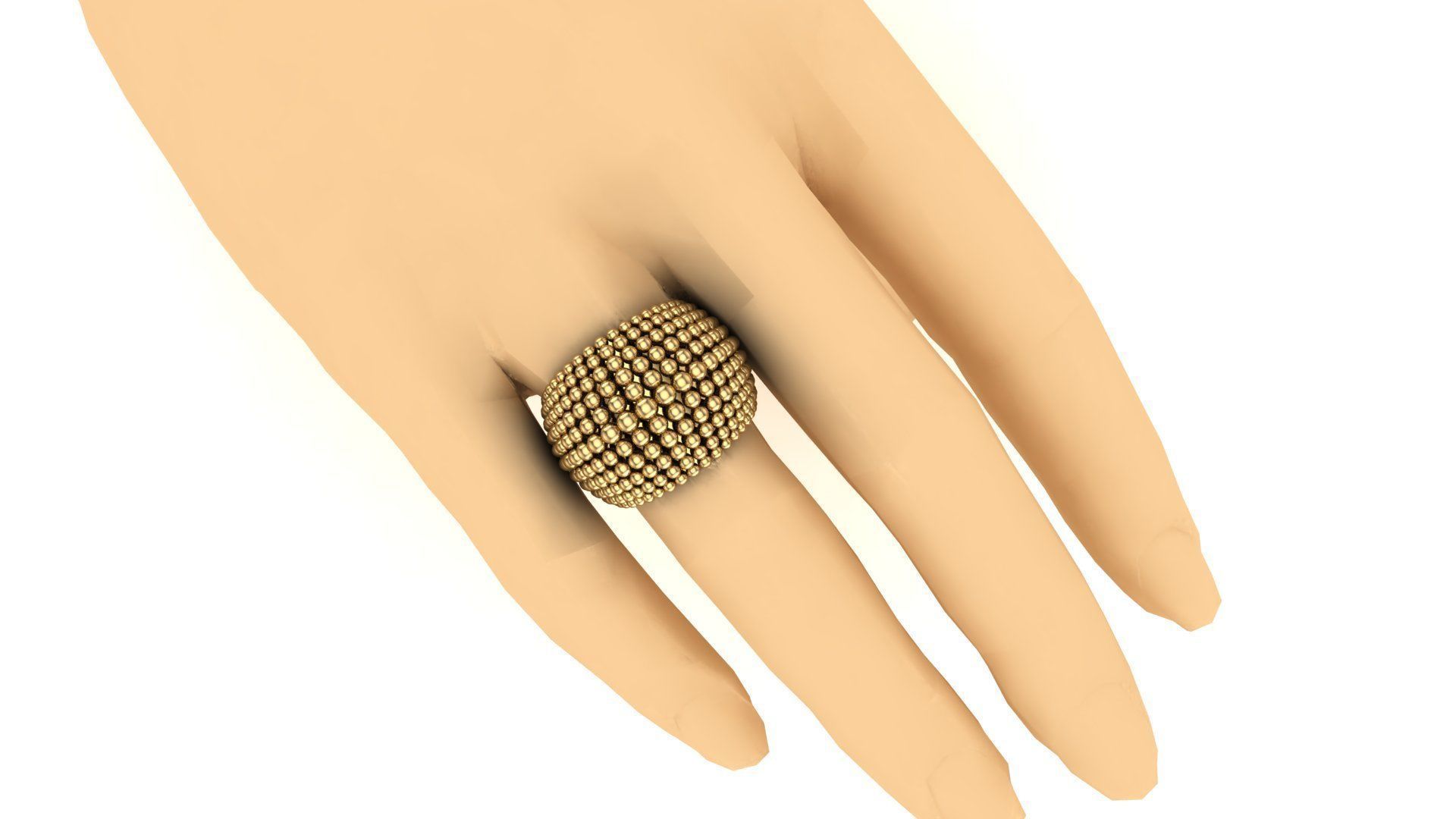 Anel cacho de bolinhas 3D print model_3