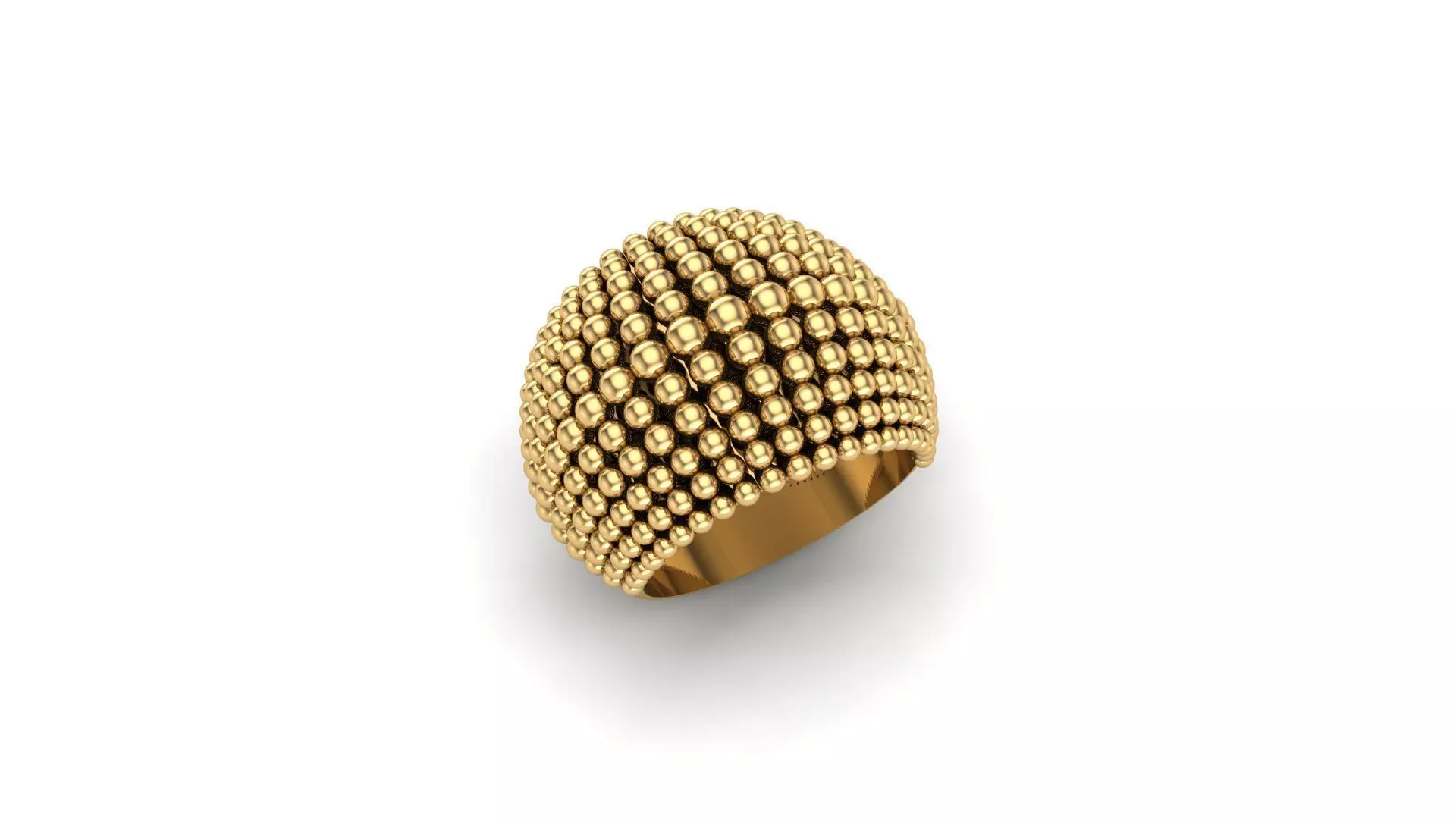 Anel cacho de bolinhas 3D print model_0