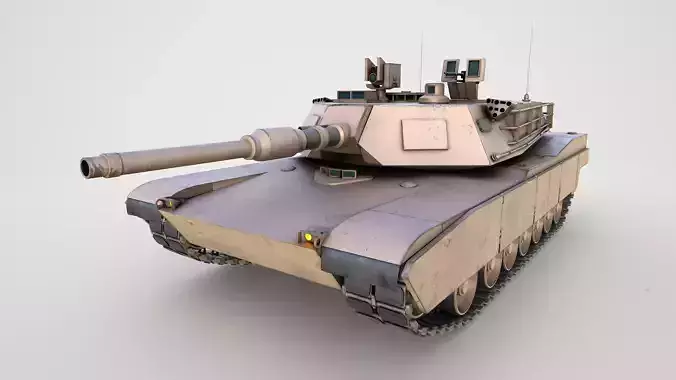 M1A2 Abrams - Game ready US Tank Low-poly 3D model