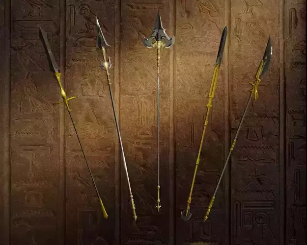 MEDIEVAL SPEAR SET  3D Model Collection