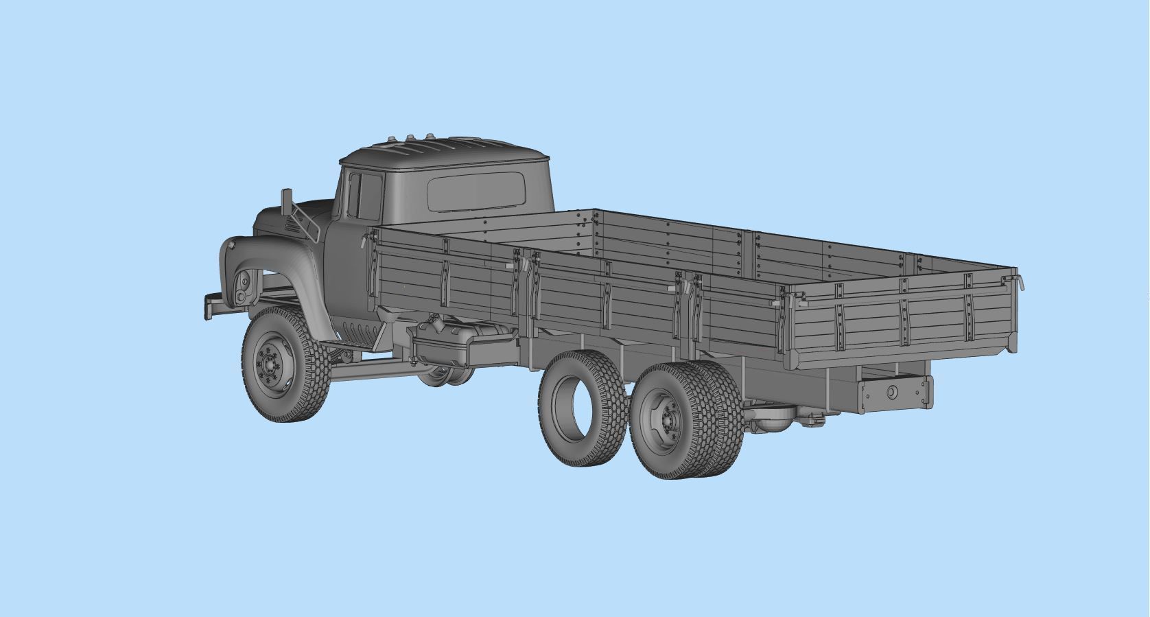 ZIL 133GYA truck model stl printable rc truck kits 3D model 3D ...