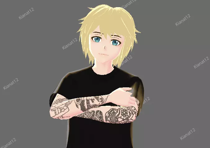 3d male vrchat avatar  Low-poly 3D model_0