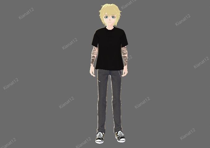 3d male vrchat avatar  Low-poly 3D model_2