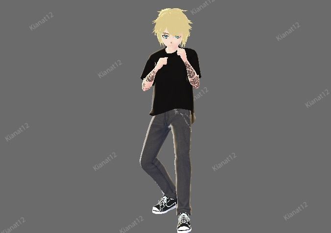 3d male vrchat avatar  Low-poly 3D model_6