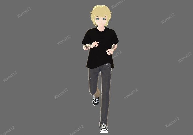 3d male vrchat avatar  Low-poly 3D model_24
