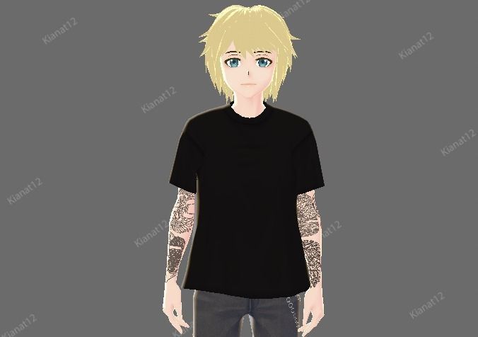 3d male vrchat avatar  Low-poly 3D model_1