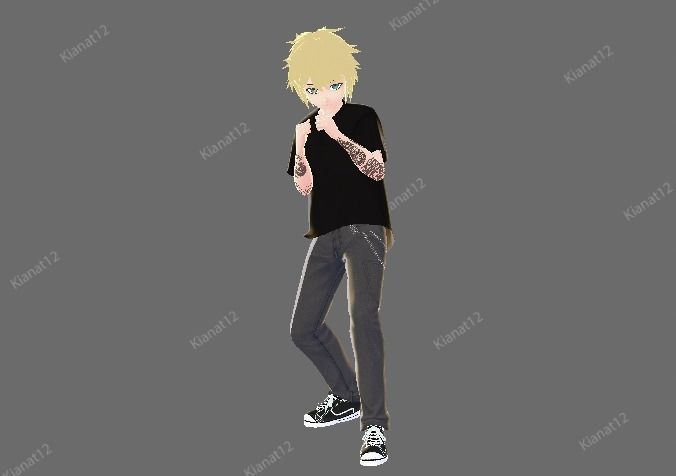 3d male vrchat avatar  Low-poly 3D model_15