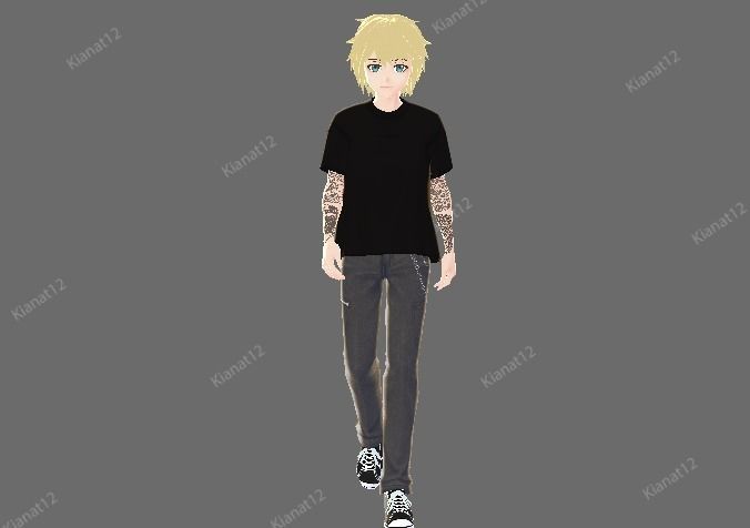 3d male vrchat avatar  Low-poly 3D model_23