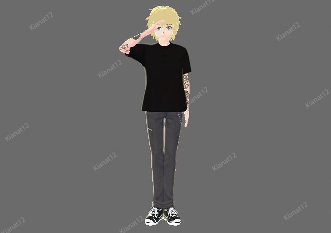 3d male vrchat avatar  Low-poly 3D model_3
