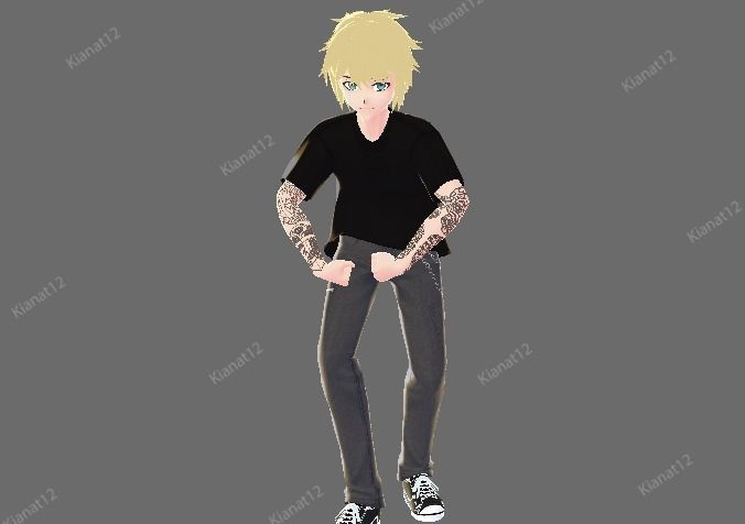 3d male vrchat avatar  Low-poly 3D model_8