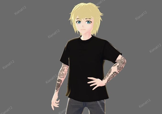3d male vrchat avatar  Low-poly 3D model_11