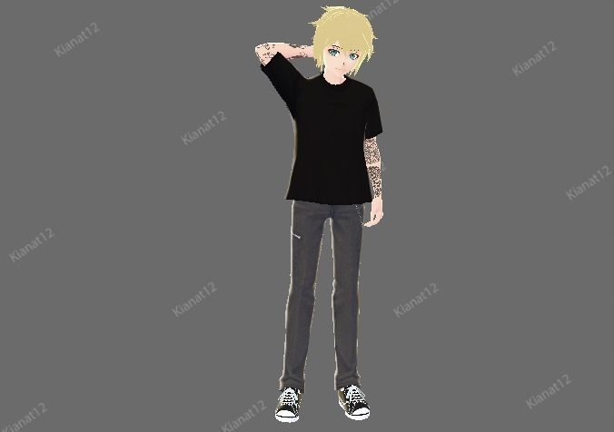 3d male vrchat avatar  Low-poly 3D model_4