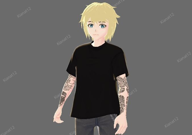 3d male vrchat avatar  Low-poly 3D model_12