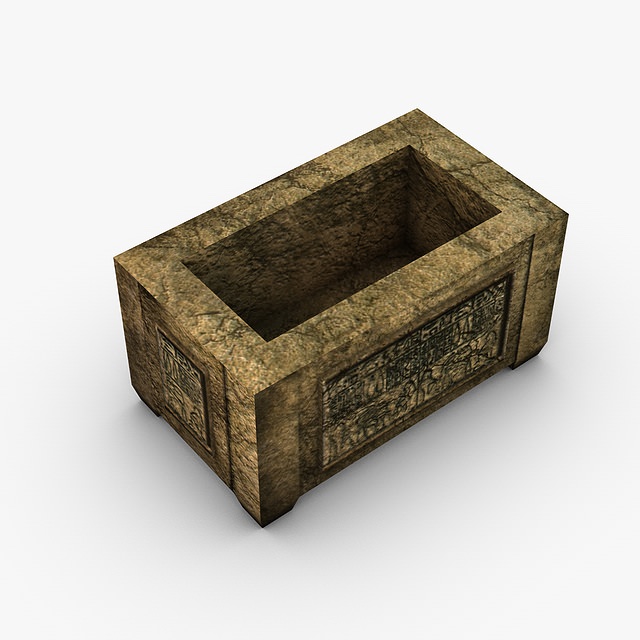 Egyptian stone ark Low-poly 3D model_4
