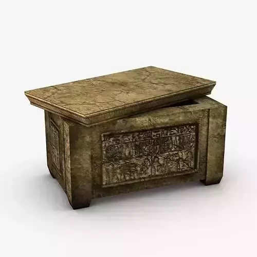 Egyptian stone ark Low-poly 3D model