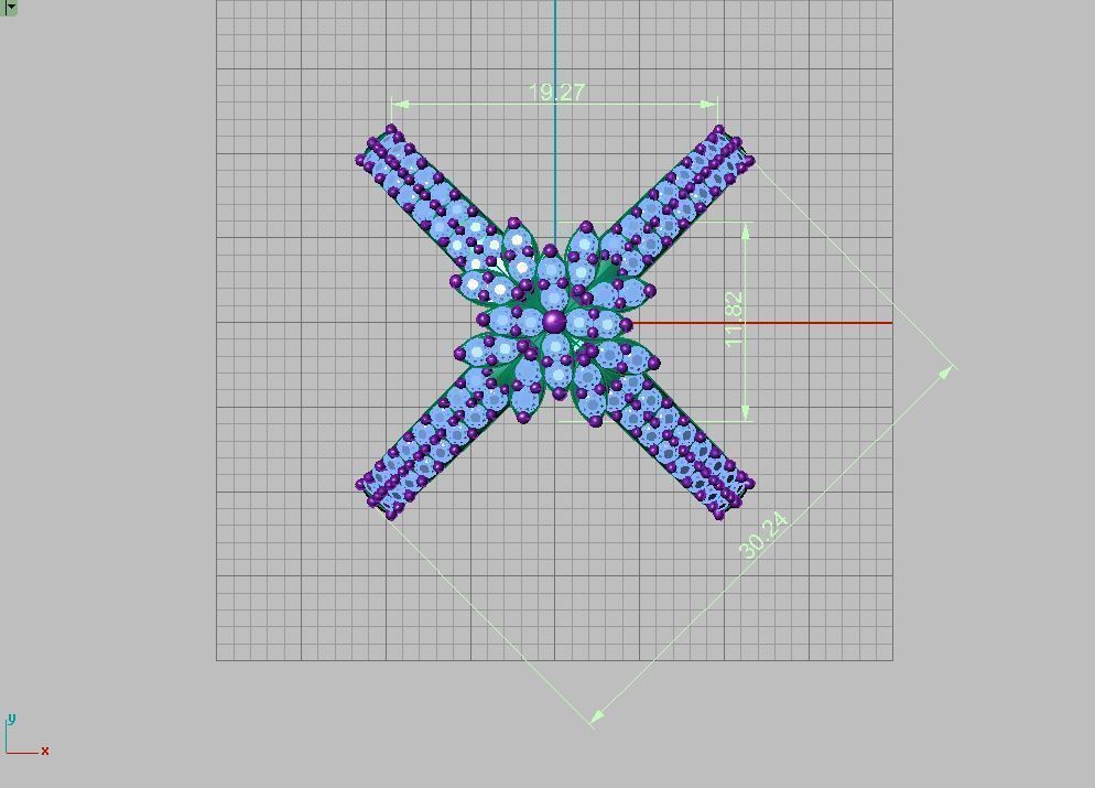  Double jeweled ring 3D print model_8