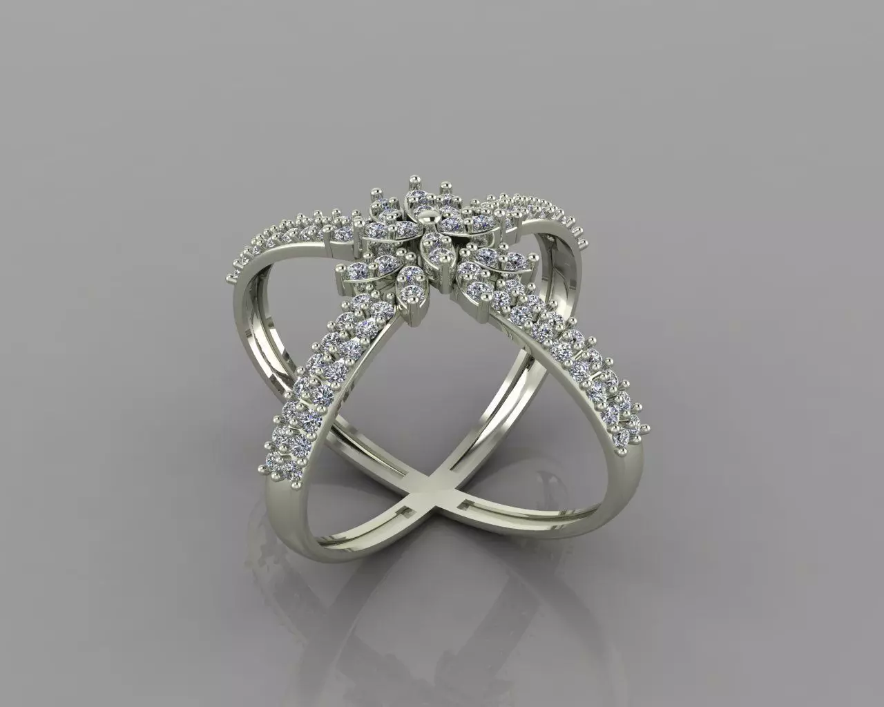  Double jeweled ring 3D print model_0