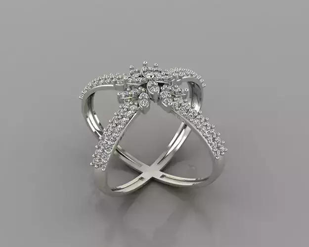  Double jeweled ring 3D print model