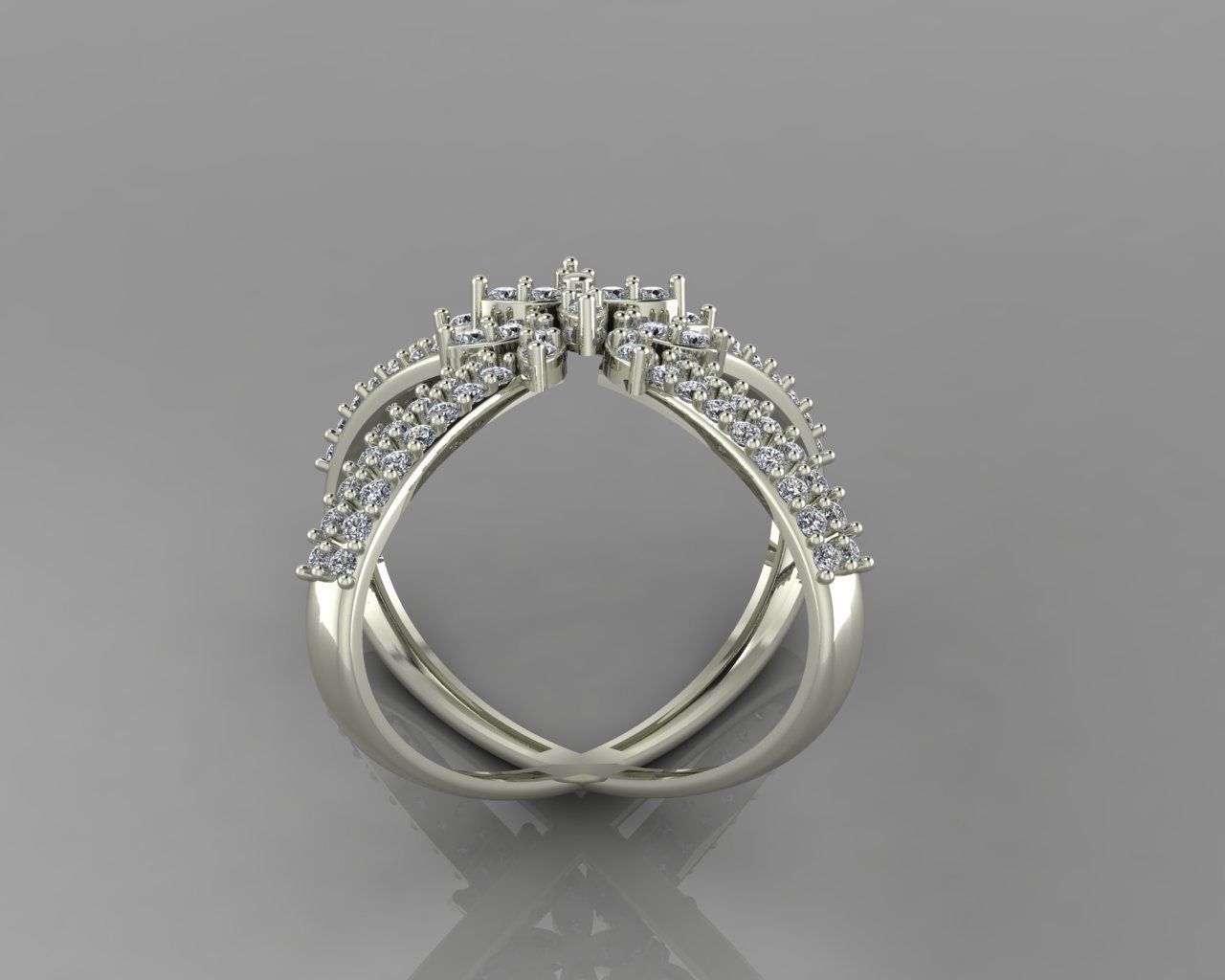  Double jeweled ring 3D print model_10