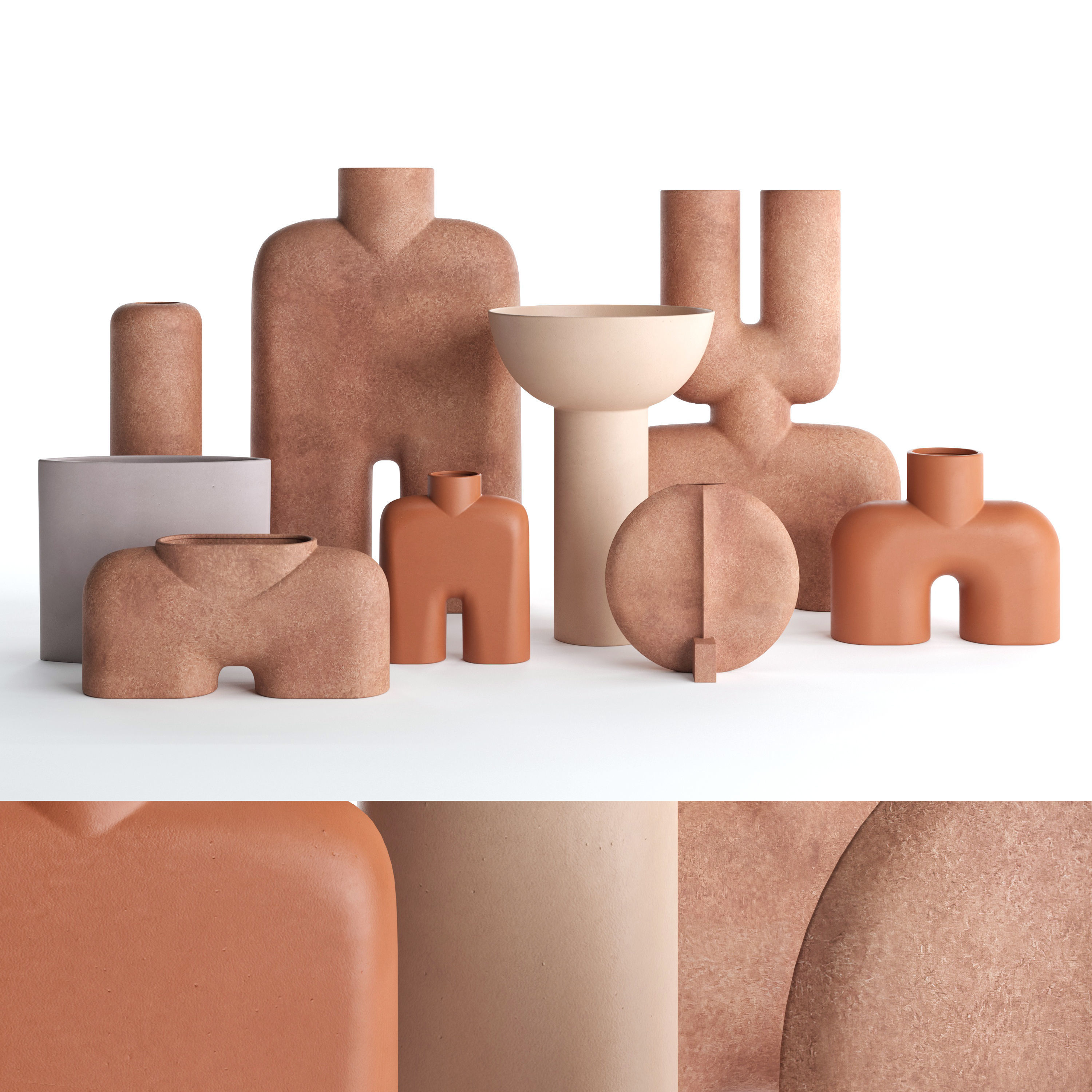 Vases 101 Copenhagen set 02 3D model_2