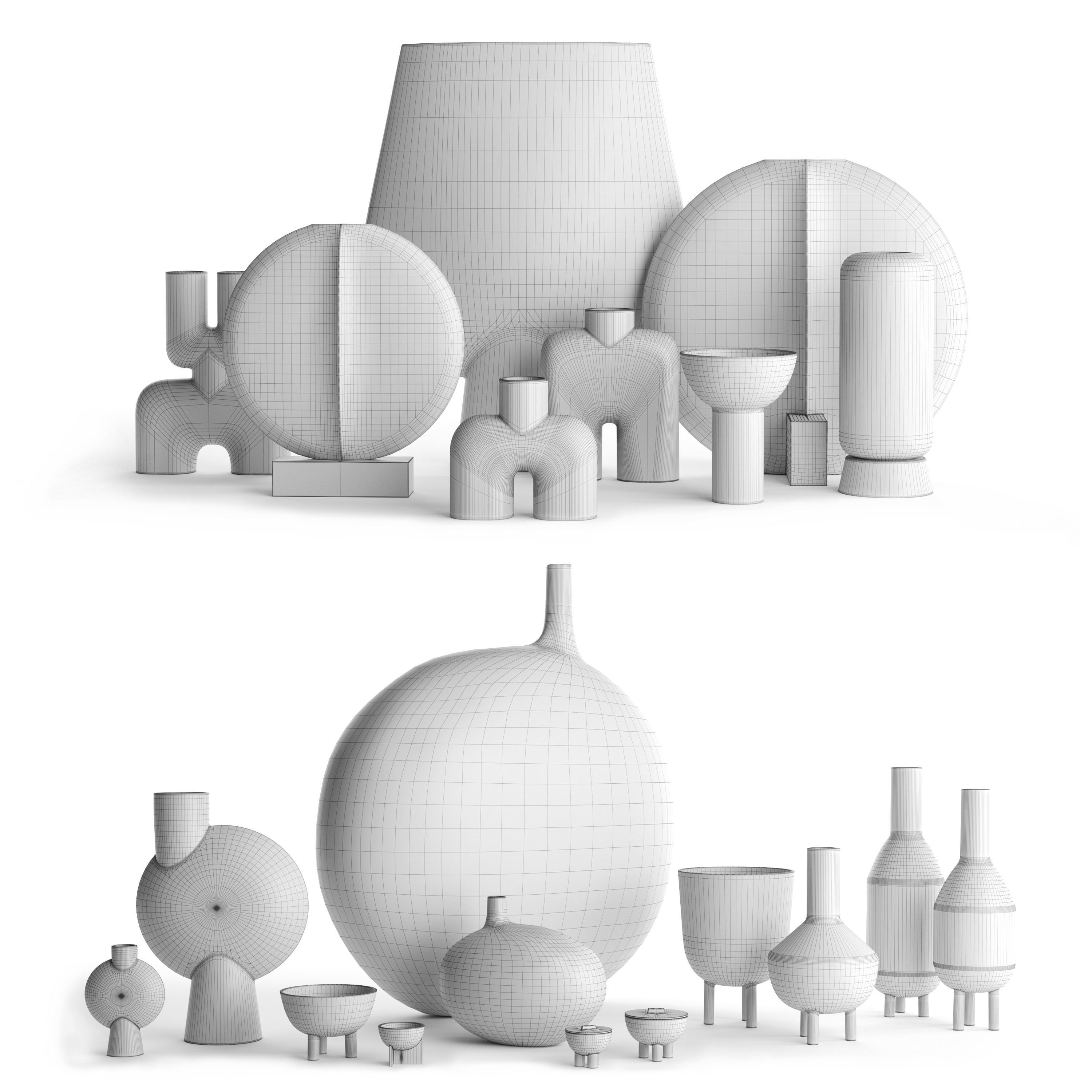 Vases 101 Copenhagen set 02 3D model_6
