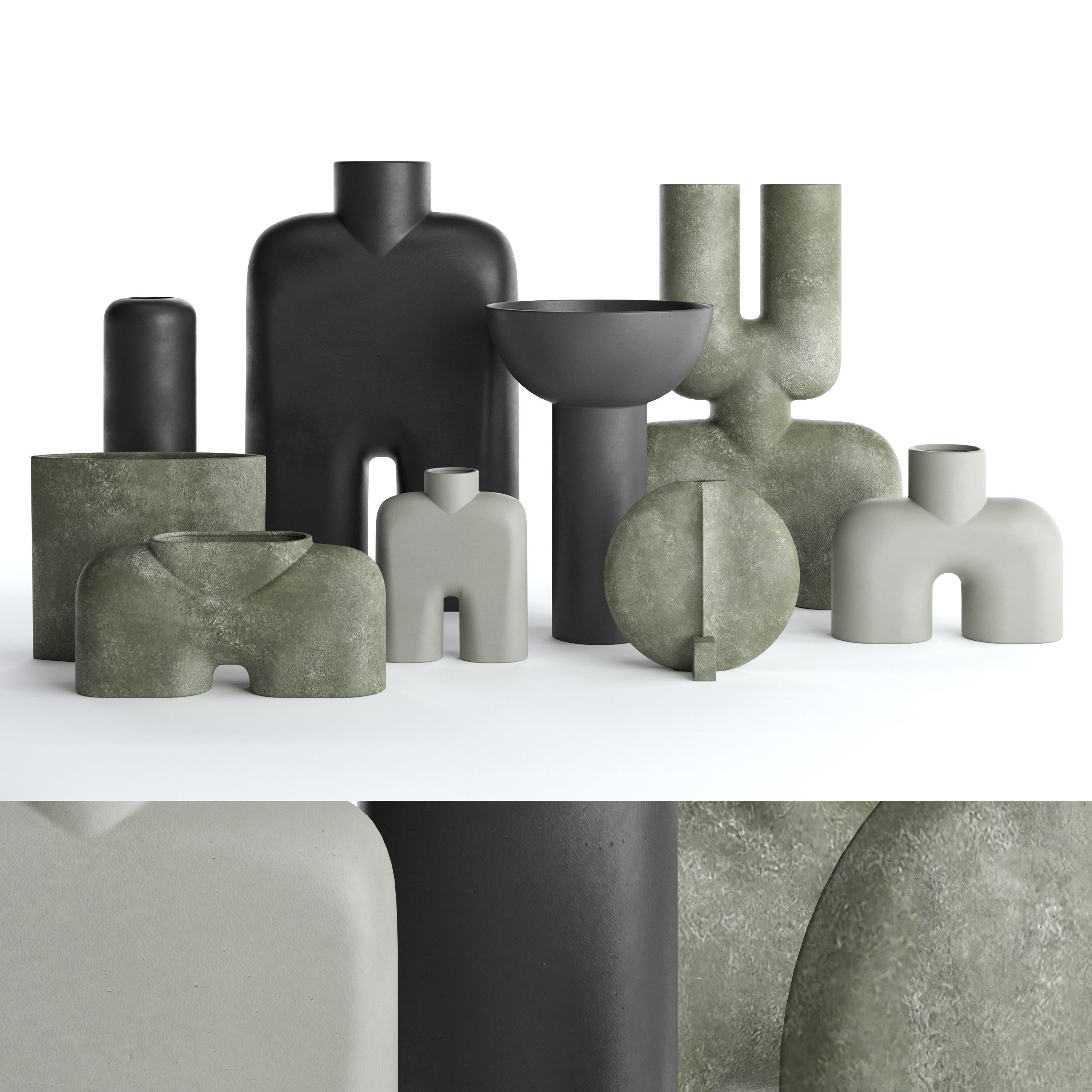 Vases 101 Copenhagen set 02 3D model_5