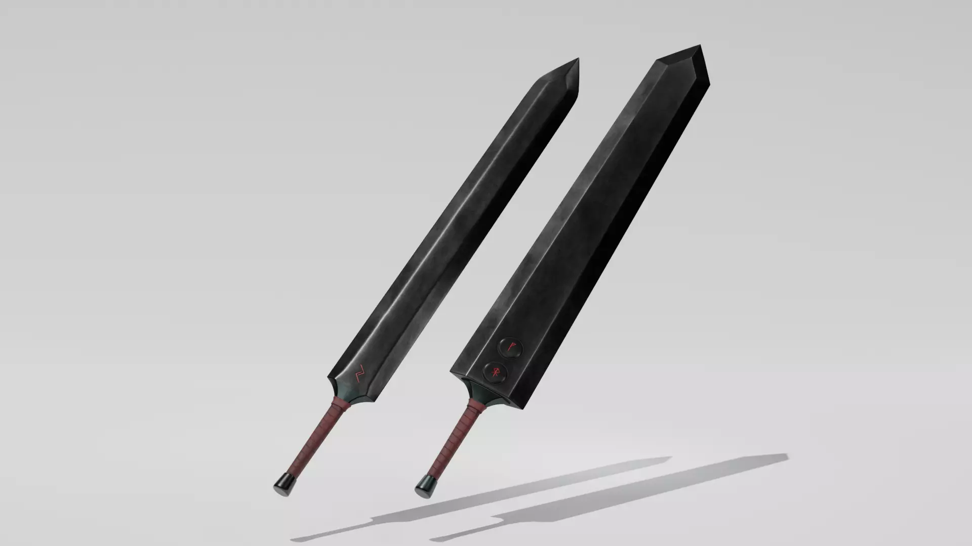 Dark Greatswords - UE4 - Unity - Blender Low-poly 3D model