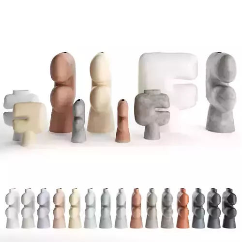 Vases 101 Copenhagen set 03 3D model