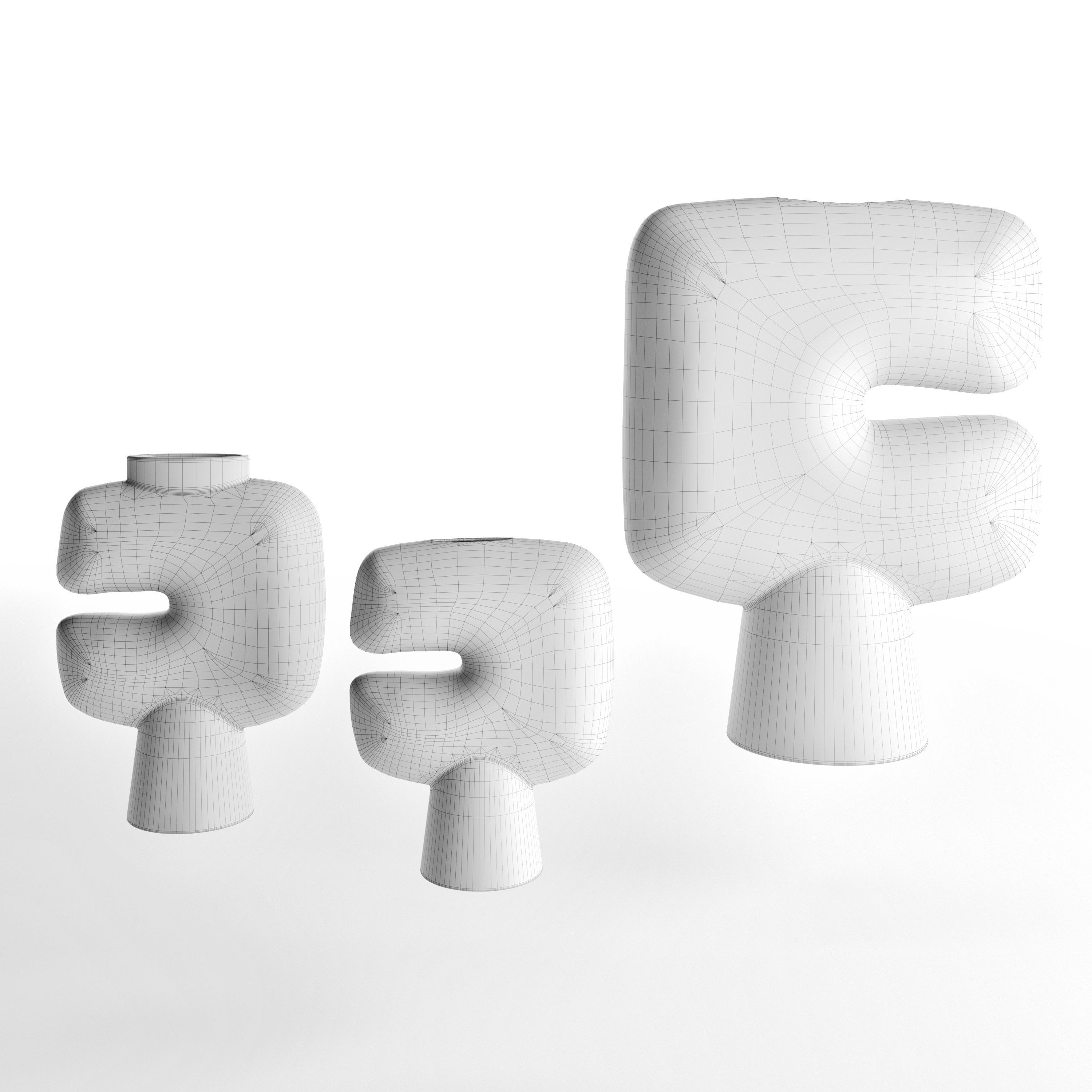 Vases 101 Copenhagen set 03 3D model_5