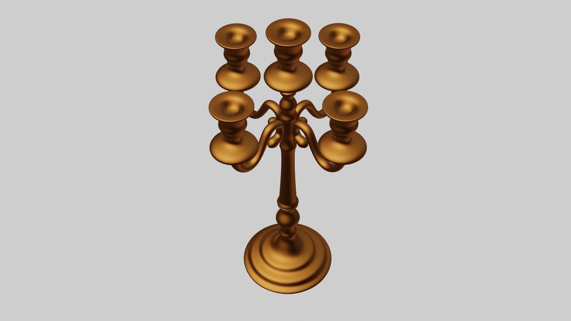 Candelabra golden 3D model_3