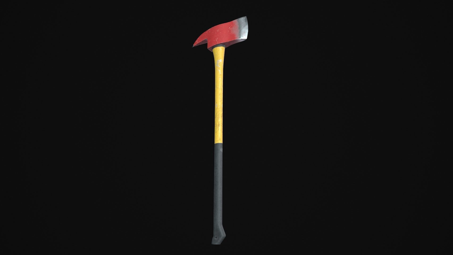 Firefighter Axe Low-poly 3D model_3
