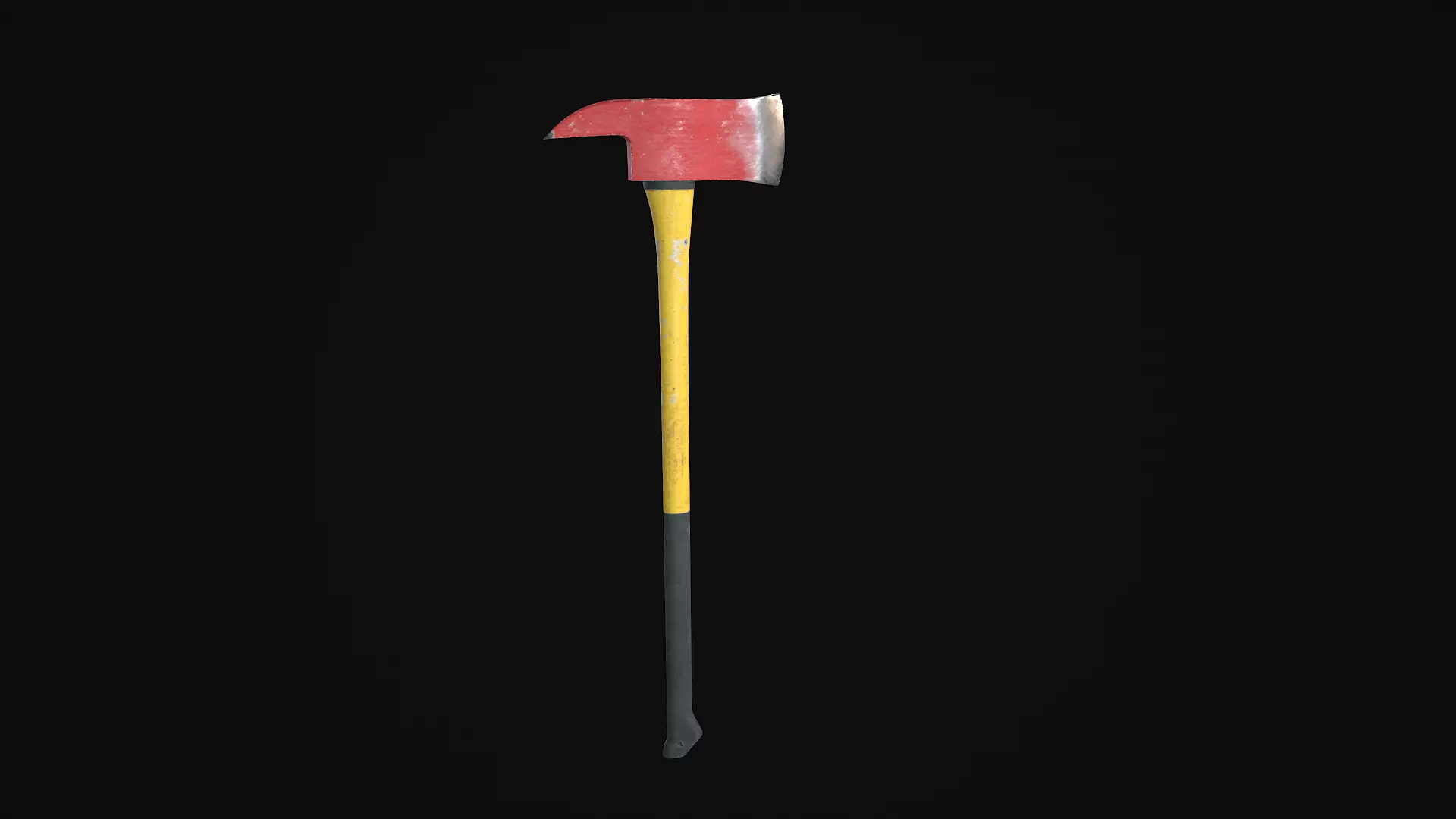 Firefighter Axe Low-poly 3D model_0