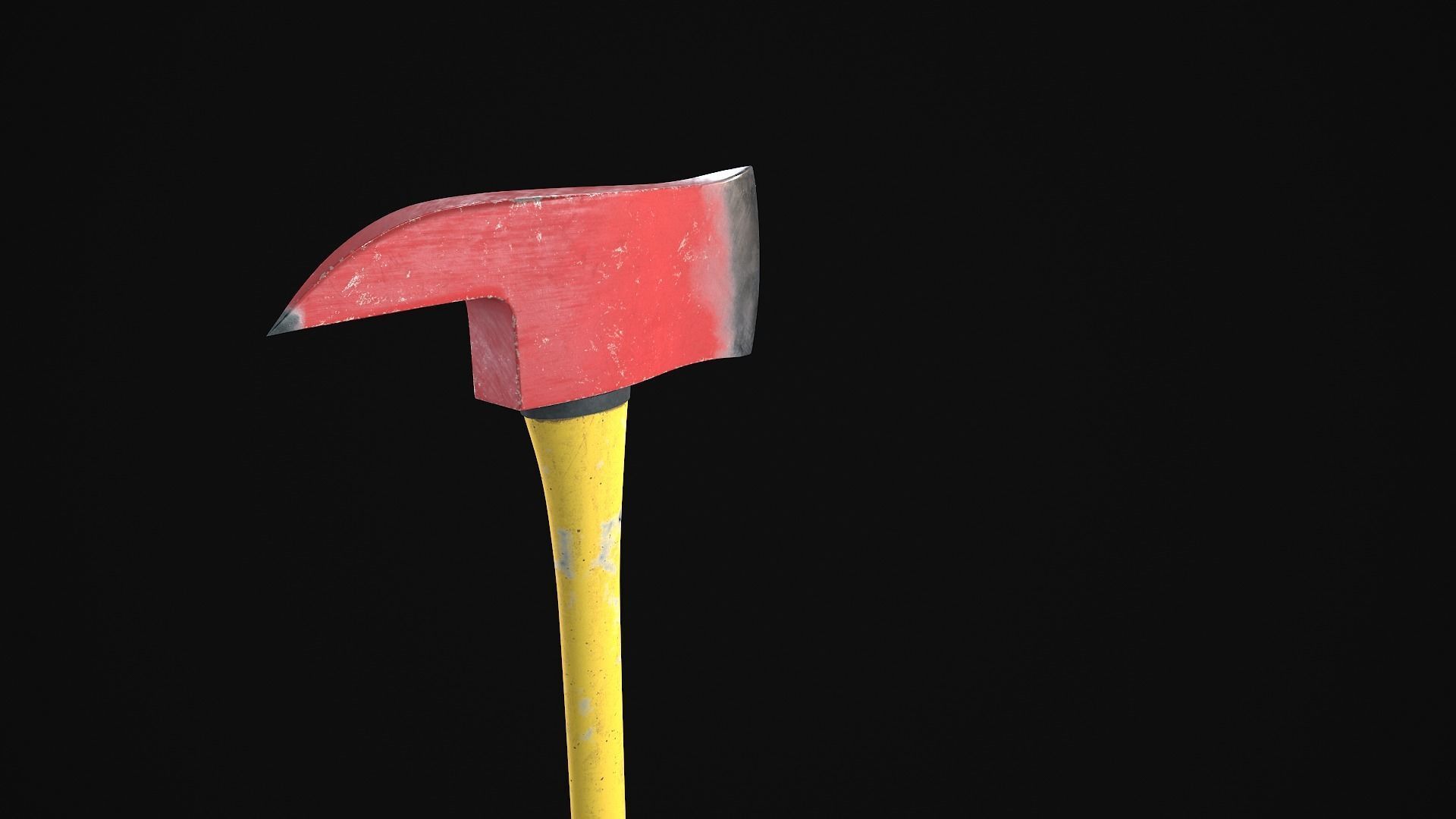 Firefighter Axe Low-poly 3D model_2