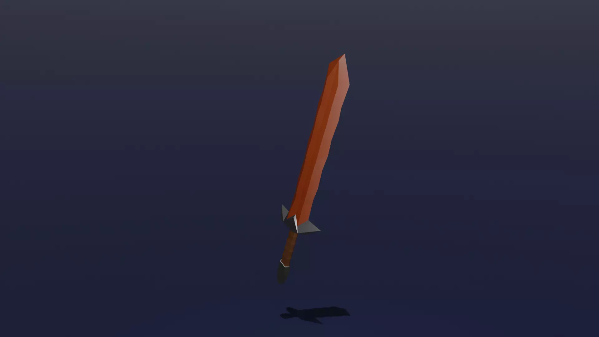 This is a cool copper sword Free low-poly 3D model