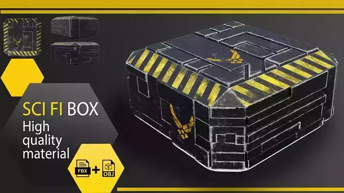 sci fi box 01 Free low-poly 3D model