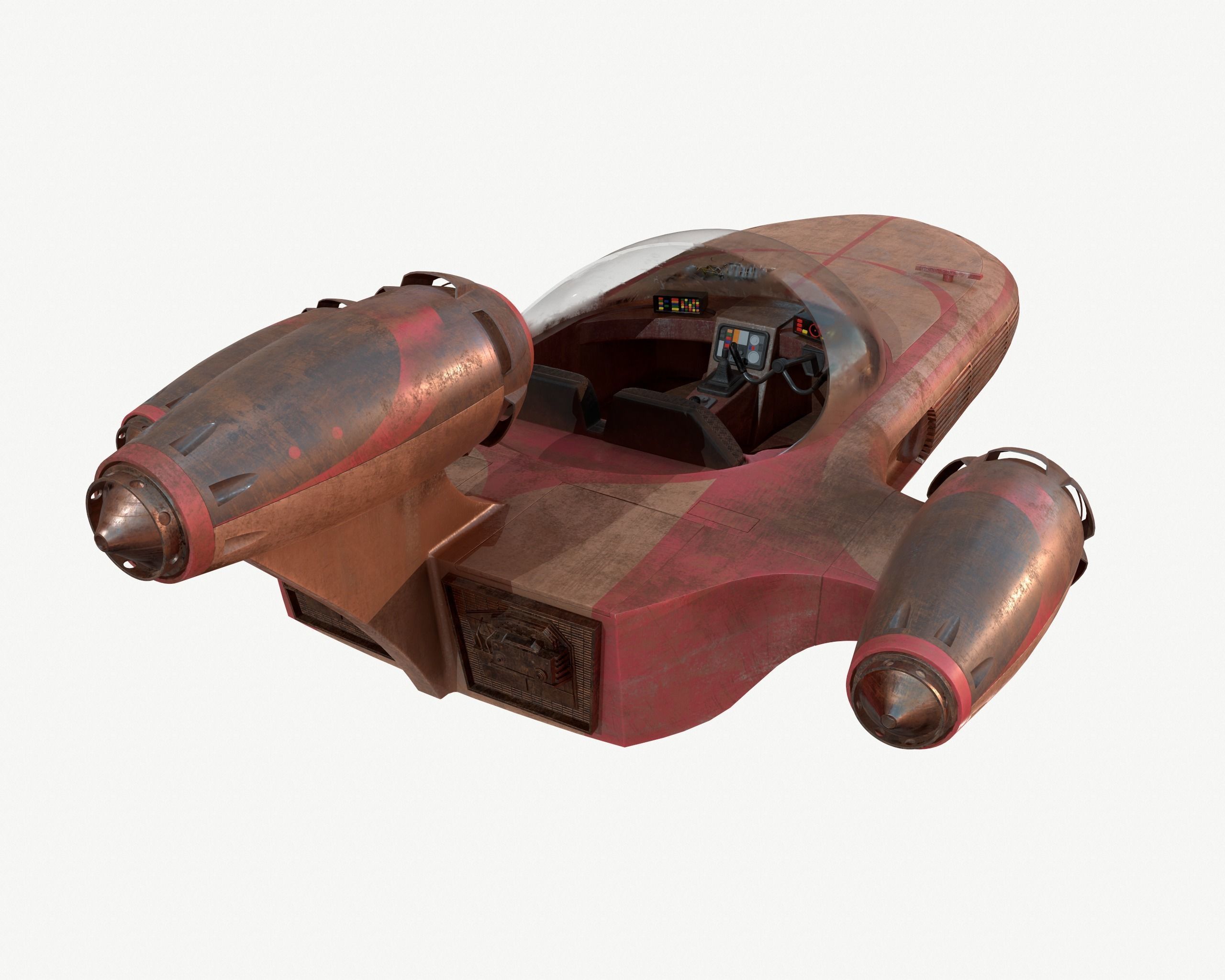 Landspeeder 3D model_4