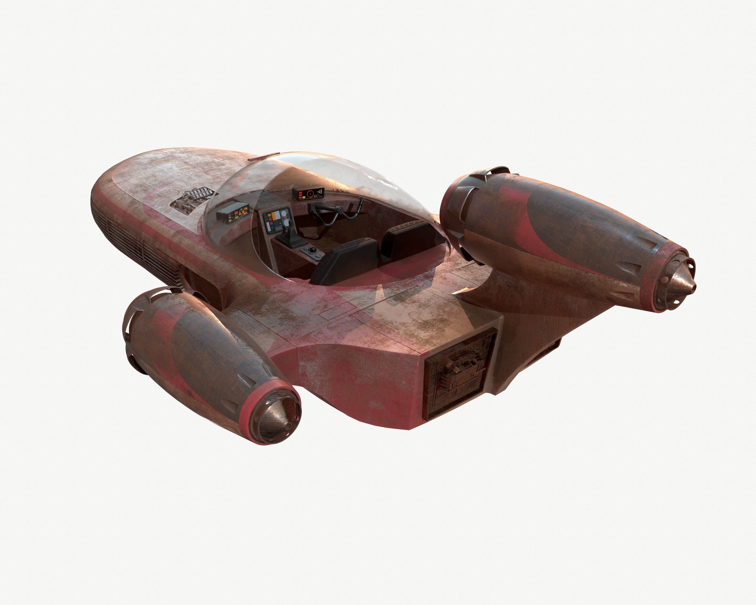 Landspeeder 3D model_5