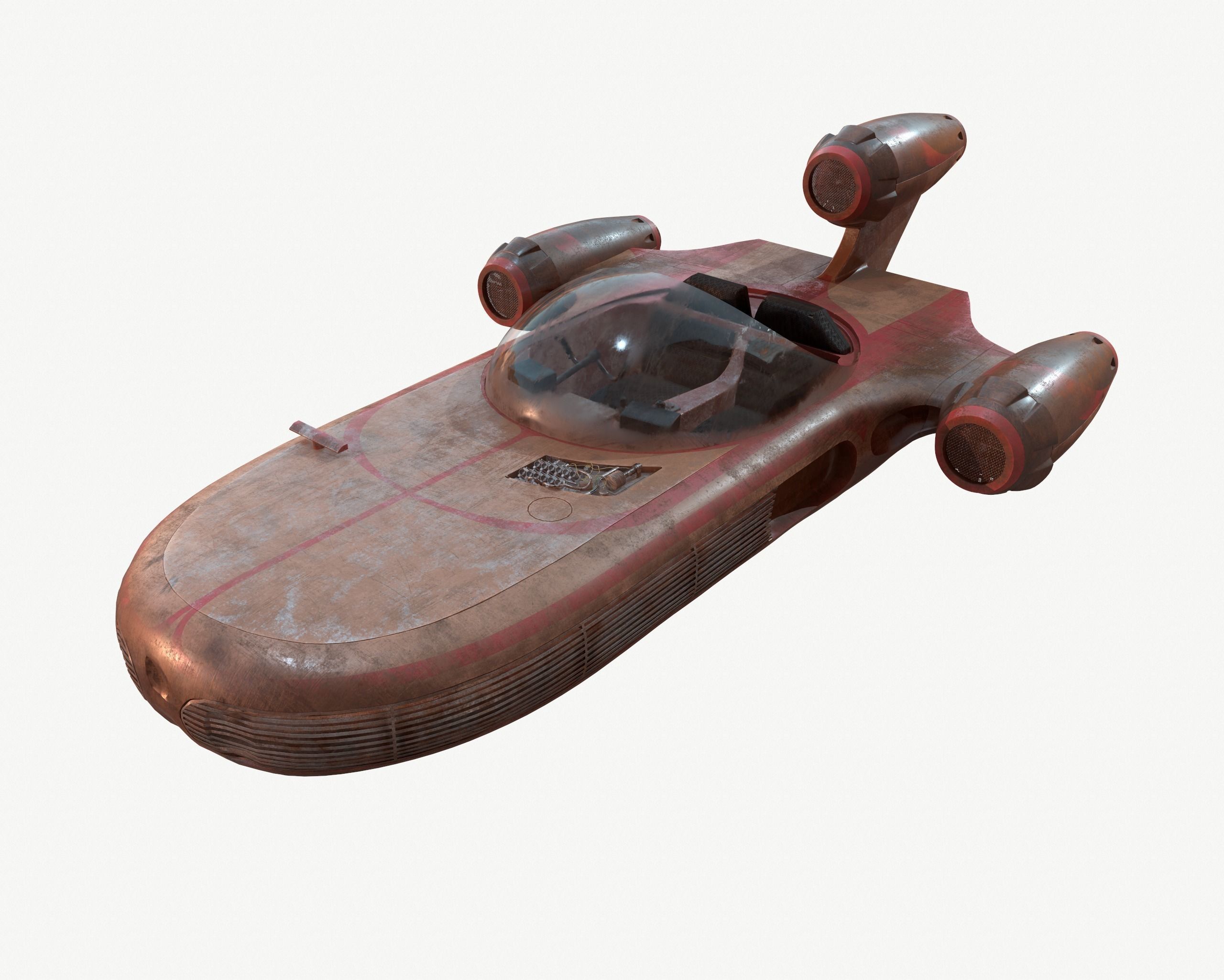 Landspeeder 3D model_2