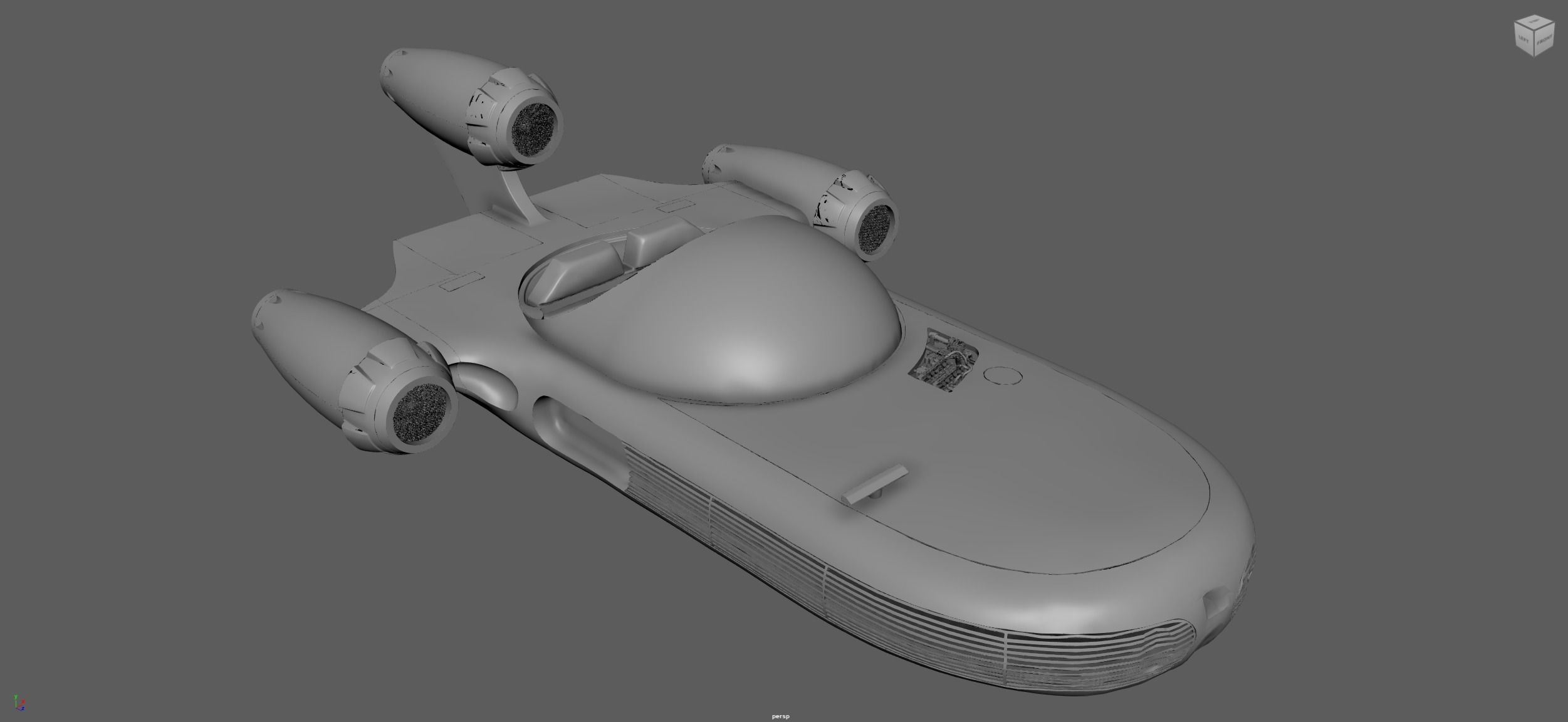Landspeeder 3D model_10