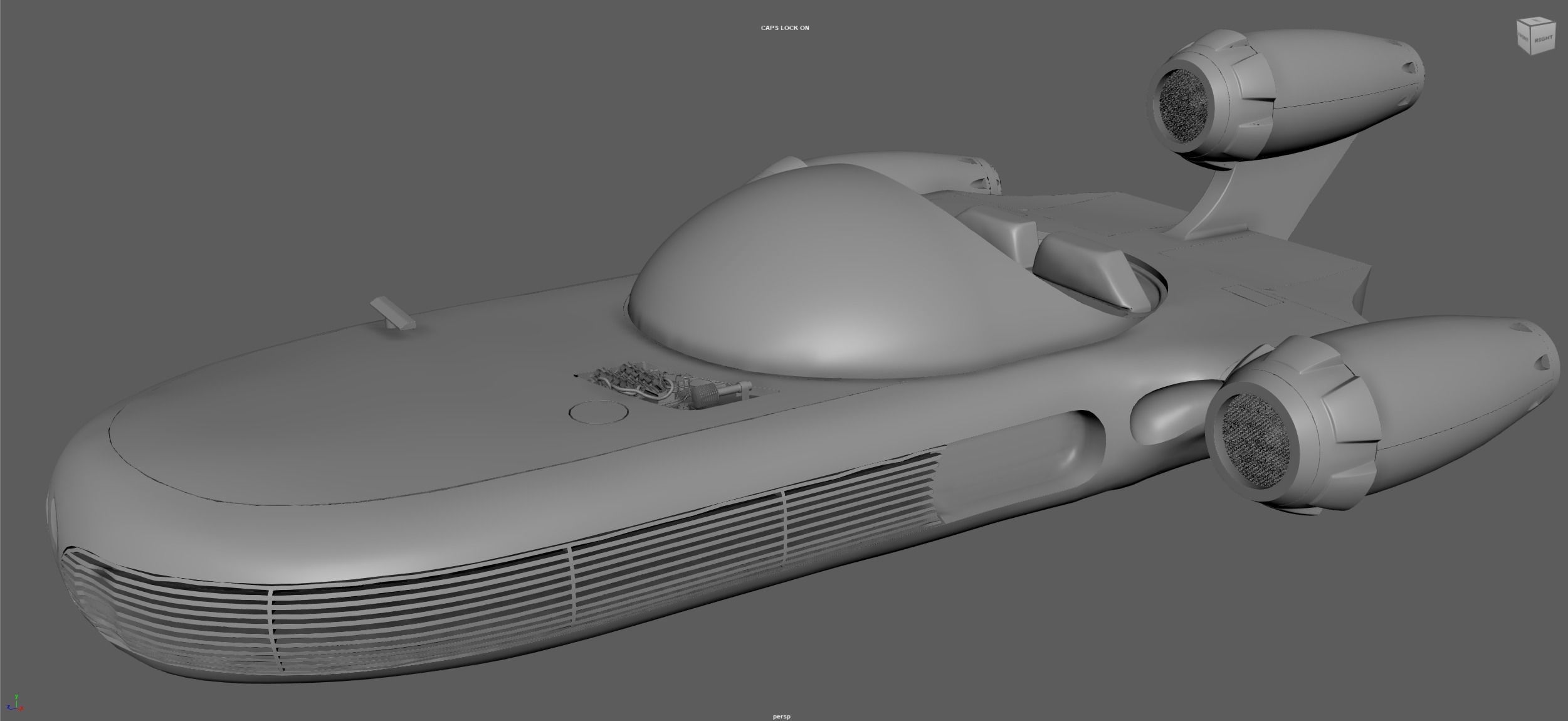 Landspeeder 3D model_12