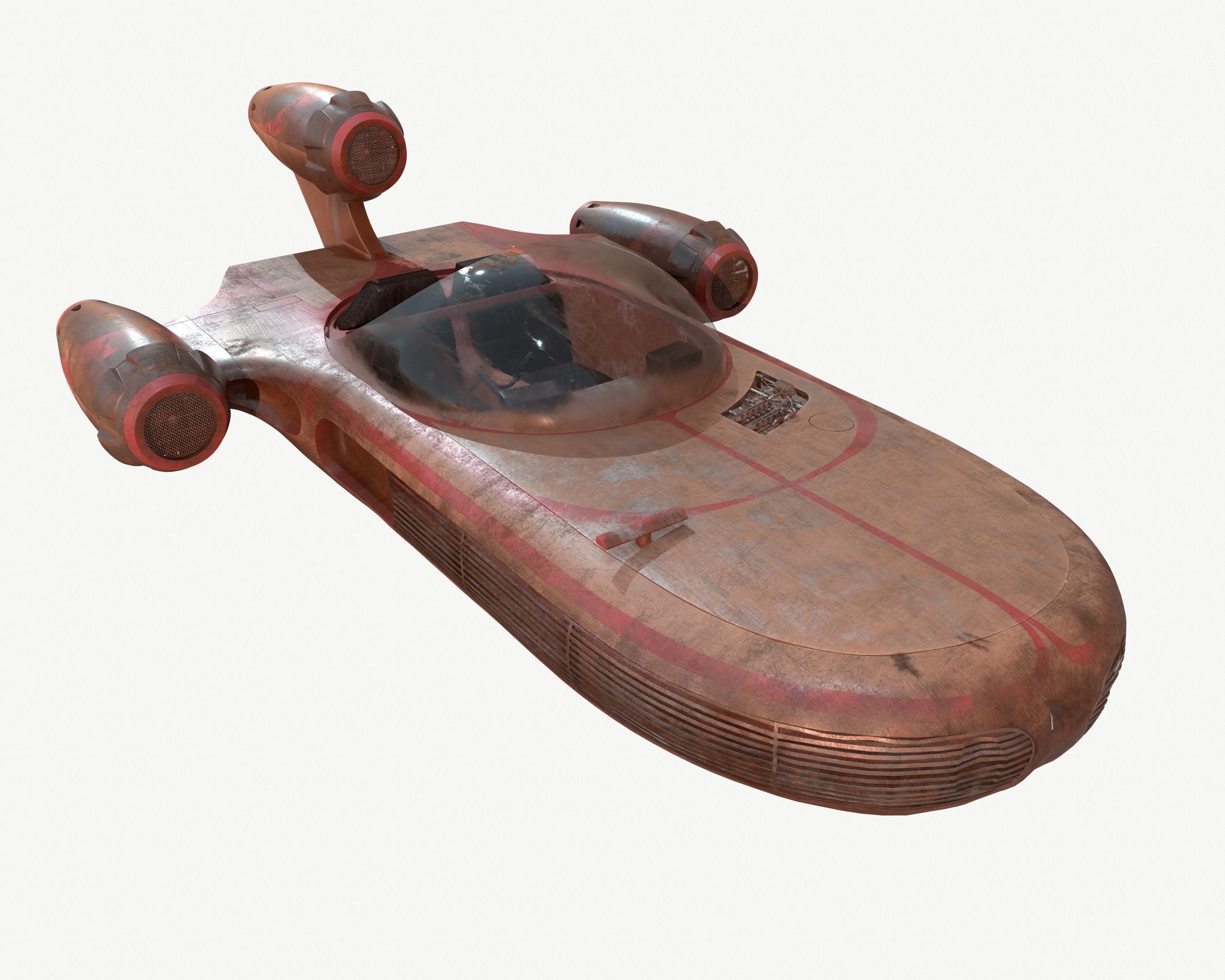 Landspeeder 3D model_3