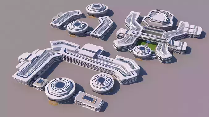 3 Models - Modern Buildings - Collection 