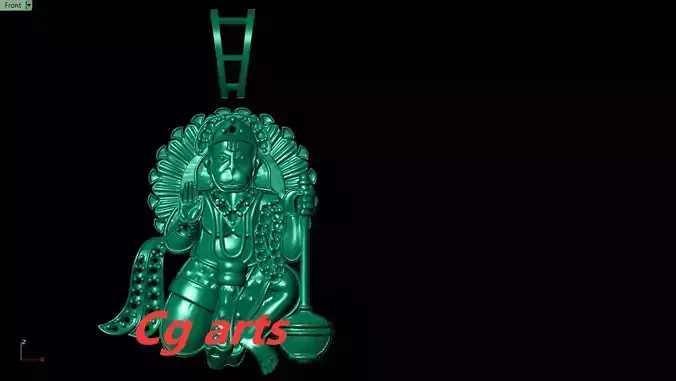 hanuman locket new  3D print model