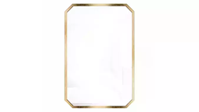 Medium Octagonal Gold Beveled Glass Classic Accent Mirror