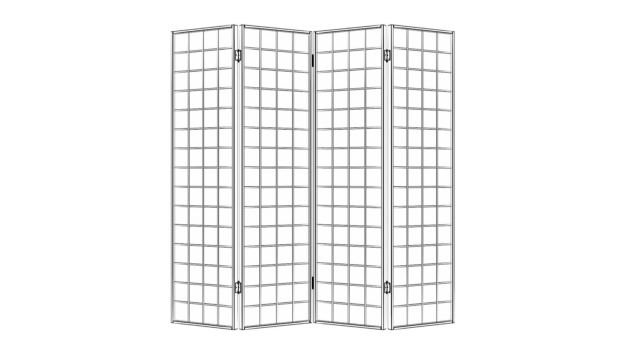 Panel Solid Wood GZ-M1001 3D model_4