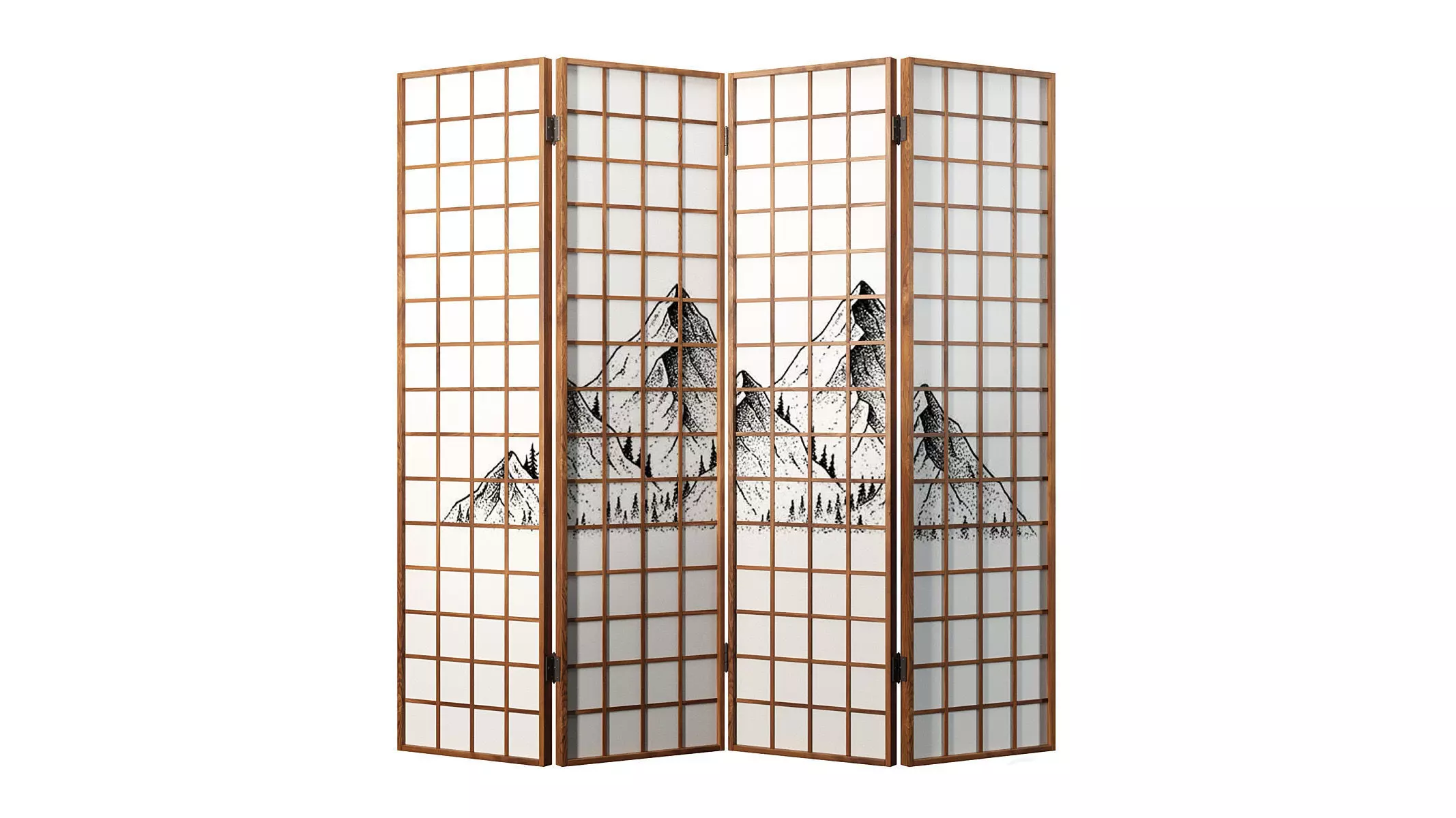 Panel Solid Wood GZ-M1001 3D model_0