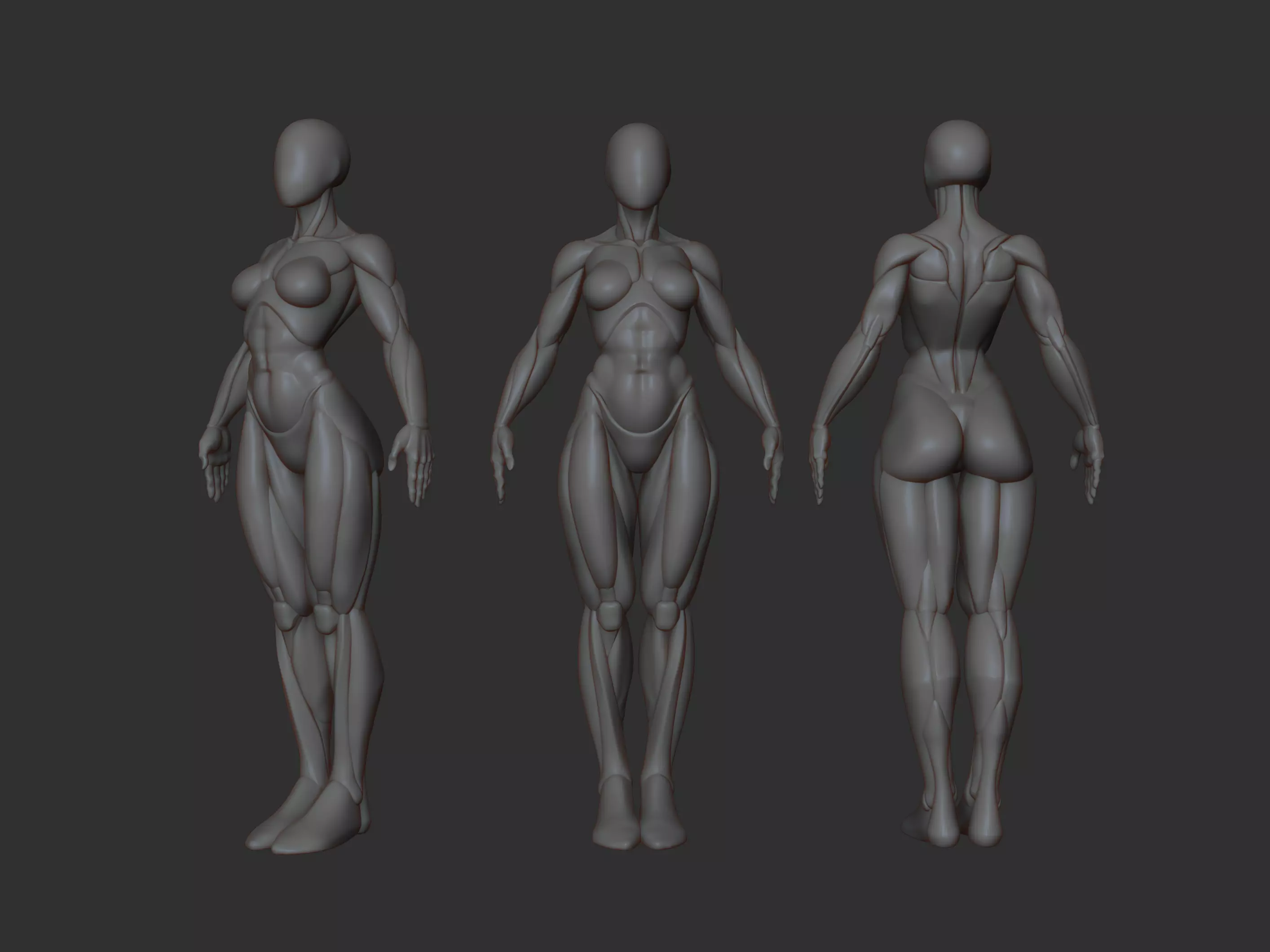 Female base mesh 3D print model_0